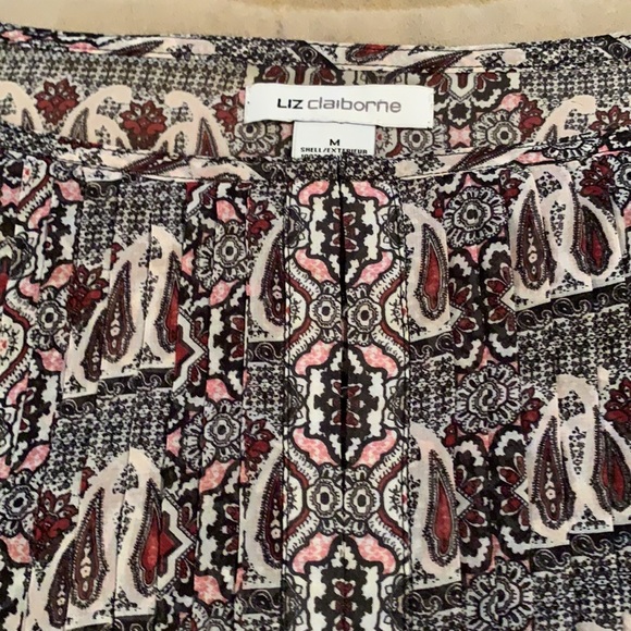 Liz Claiborne Paisley semi-sheer Tunic - Picture 4 of 6